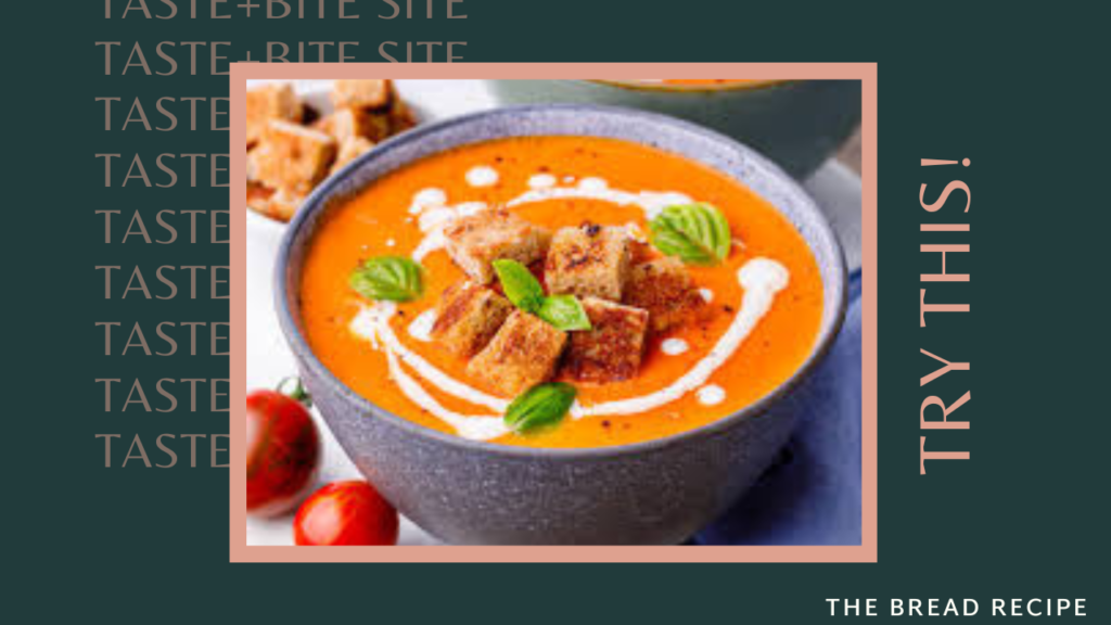 Tomato Basil Soup with Croutons